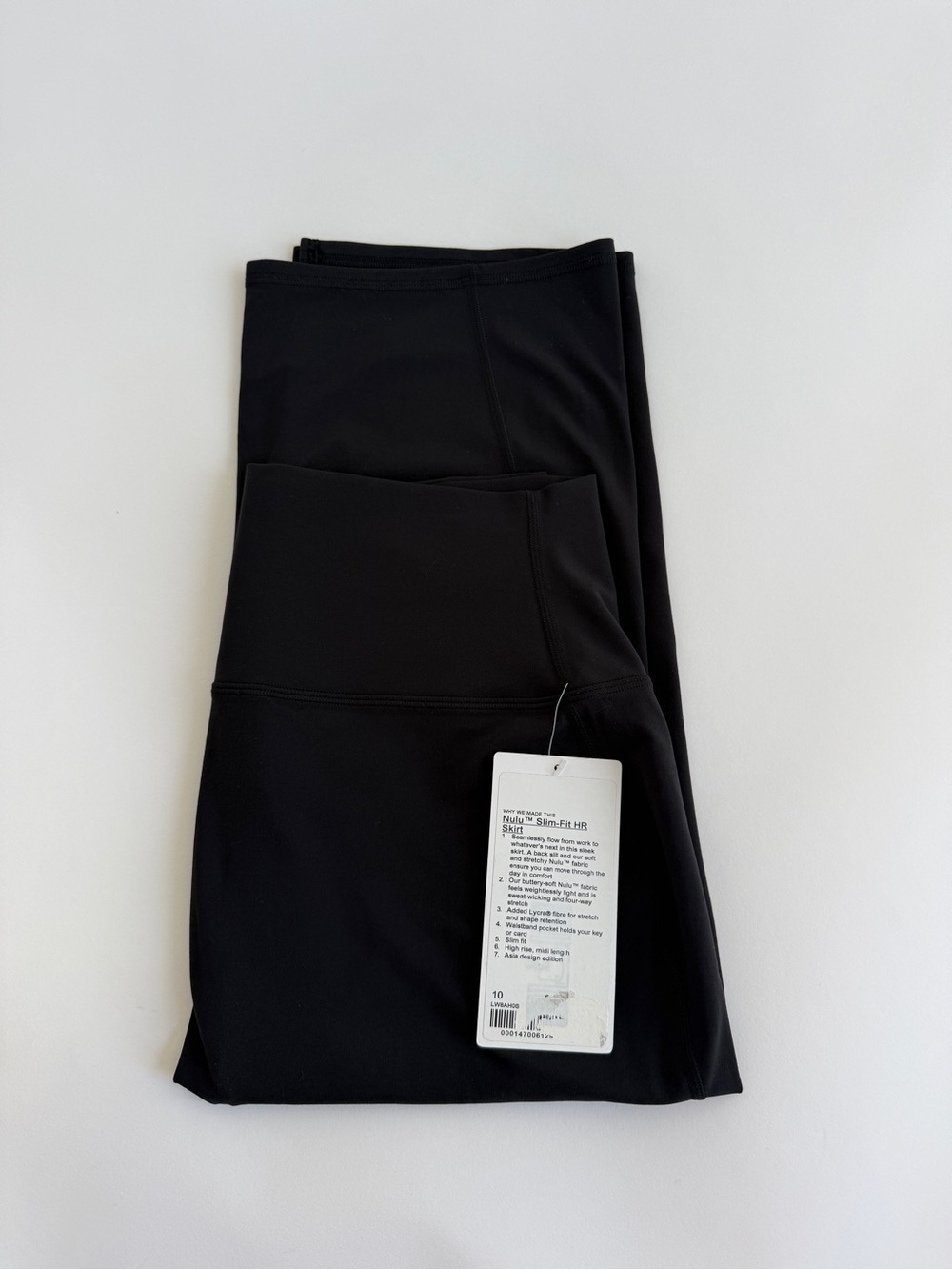 Lululemon Nulu Slim-Fit High-Rise Skirt, Black 10 - Picture 2 of 6